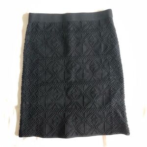 2/$30 GUESS Geometric Bandage Skirt Black W53R95Z0HR0